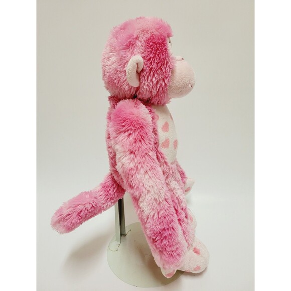 Build A Bear Monkey Plush Pink Hearts Hugs For You 18" Stuffed Animal Toy BAB - Picture 3 of 13